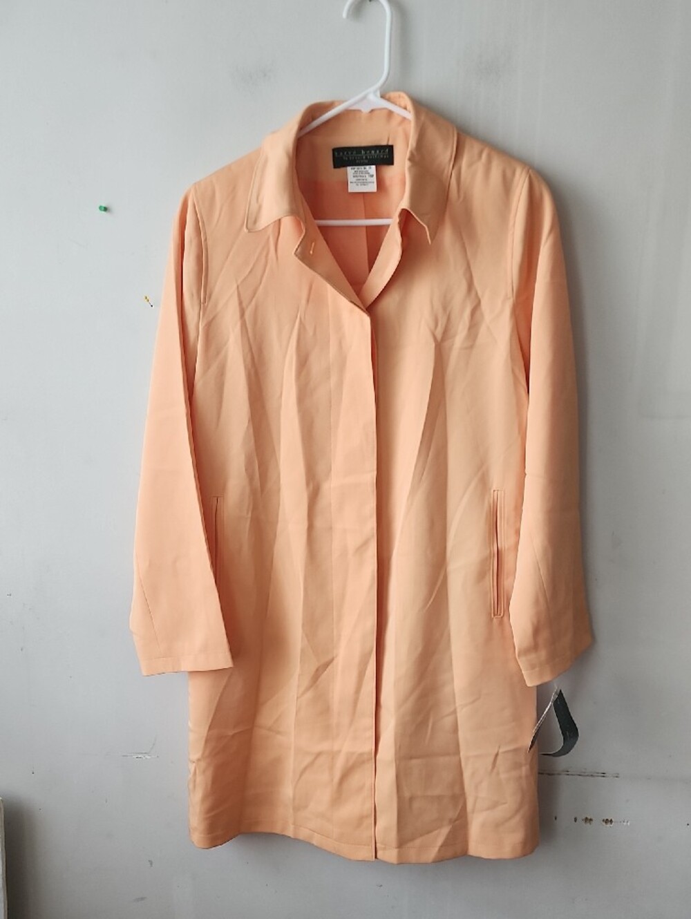 Women's Peach Single-Button Trench Coat - Picture 4 of 13